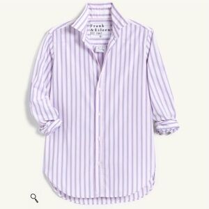 Frank and Eileen: Frank shirt, Blue with pink pinstripes, women’s size M